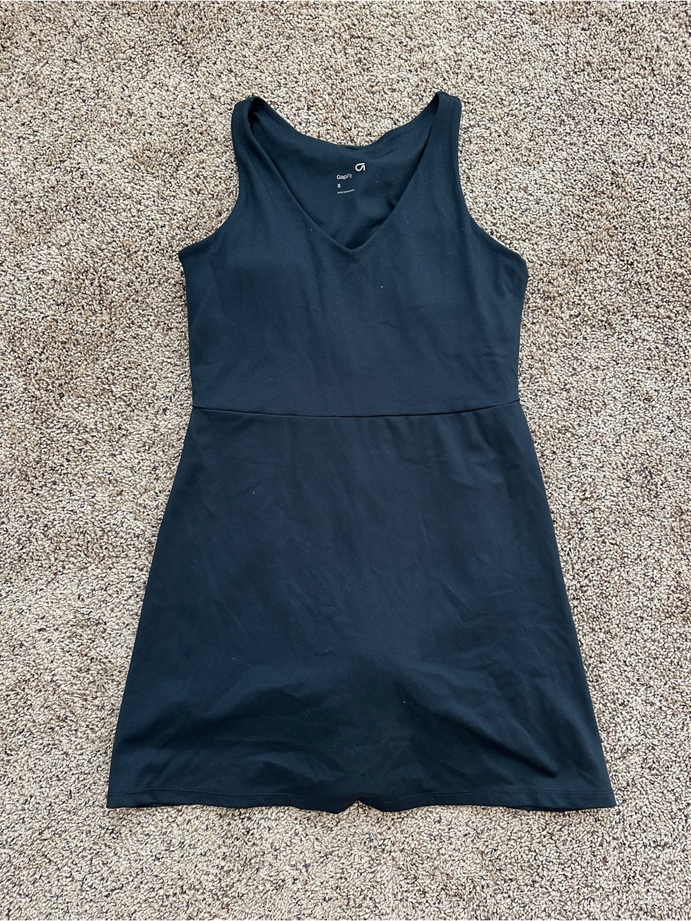 Gap Black V-Neck Athletic Dress